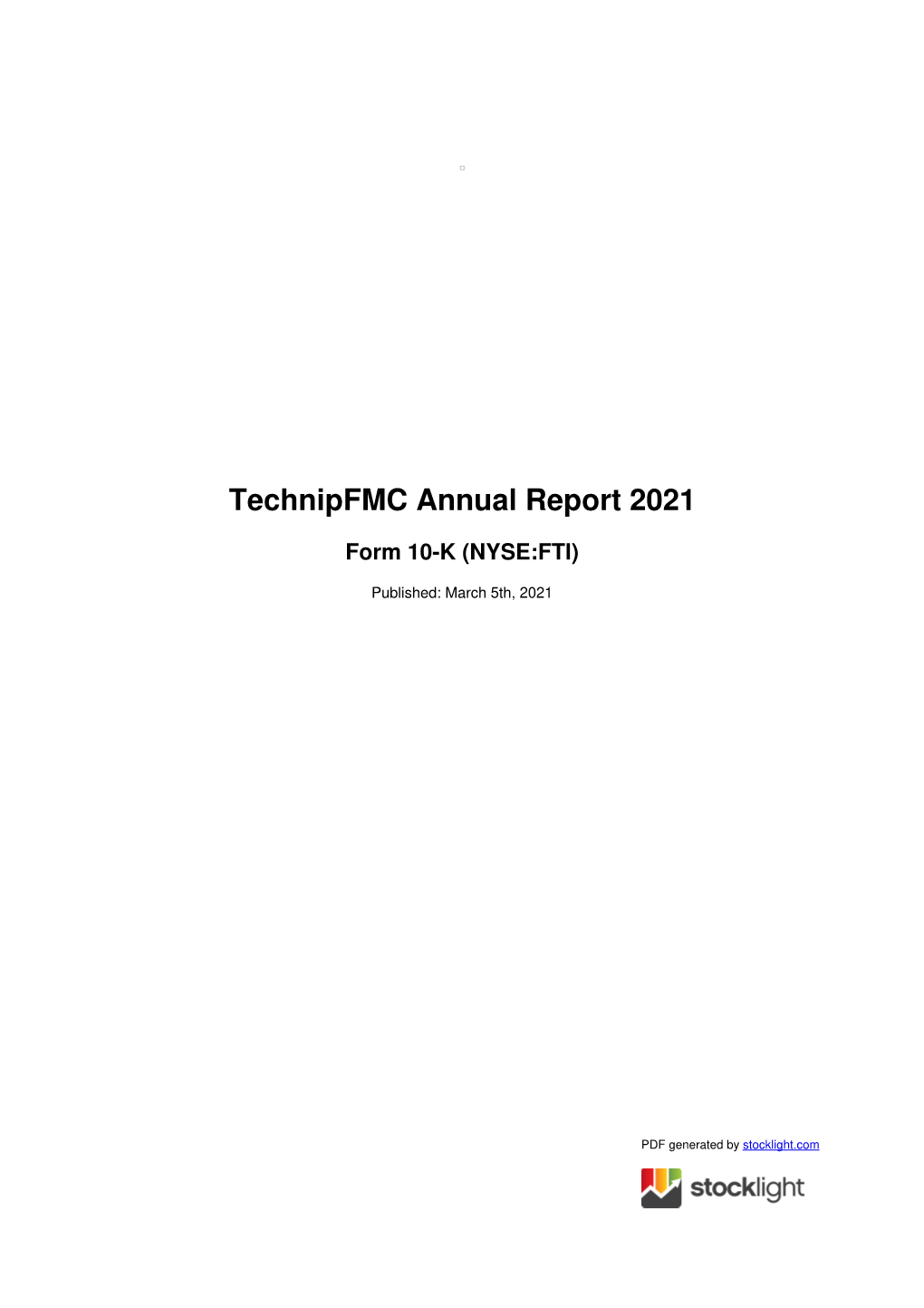 Technipfmc Annual Report 2021