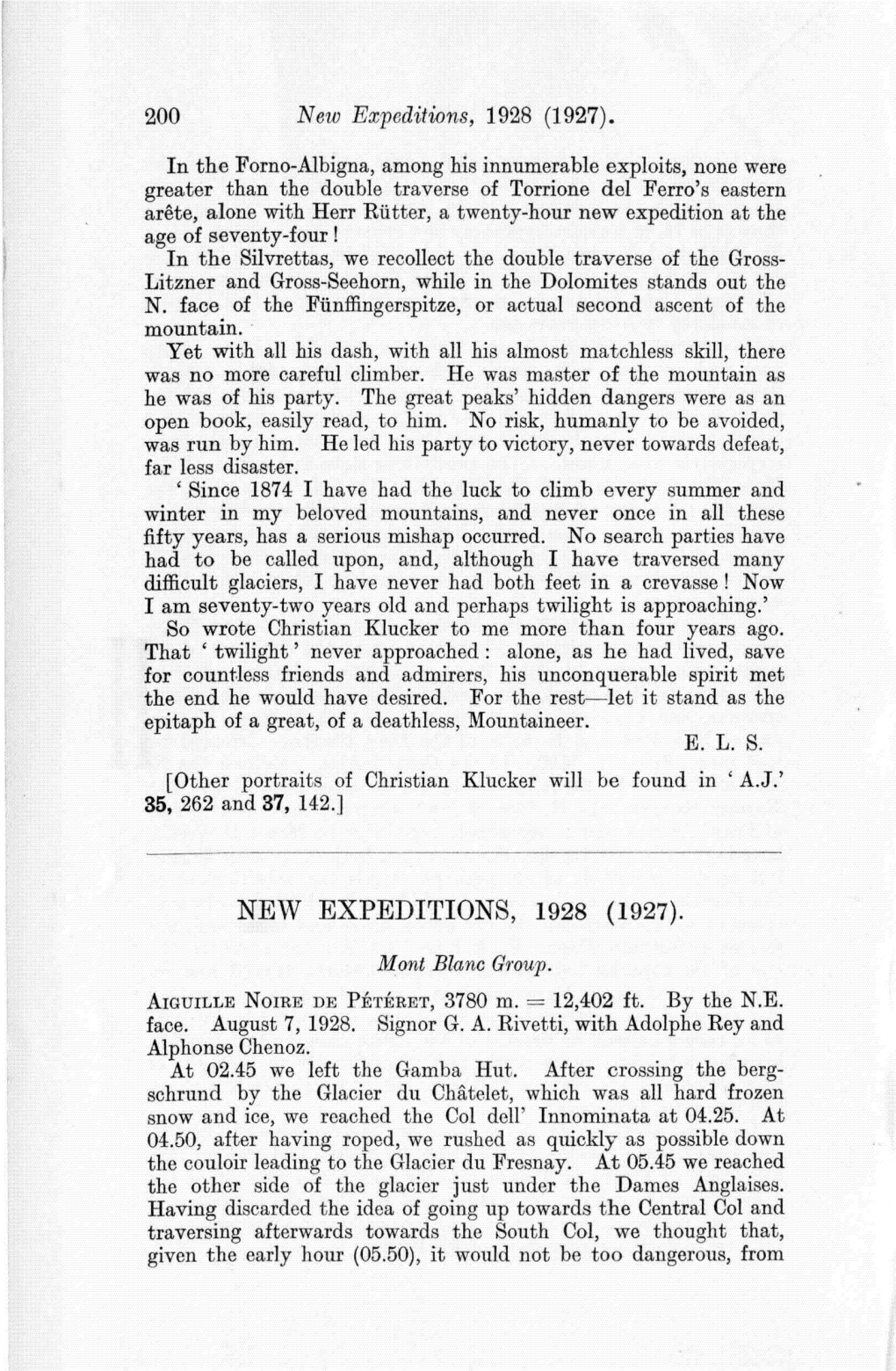 New Expeditions, 1928 (1927)