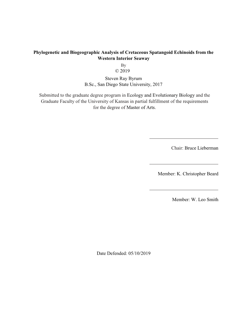 Phylogenetic and Biogeographic Analysis of Cretaceous Spatangoid