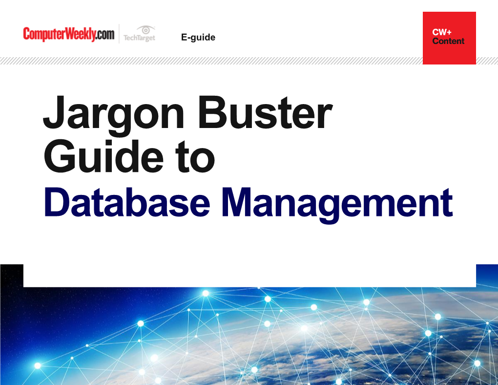 Jargon Buster Guide to Database Management