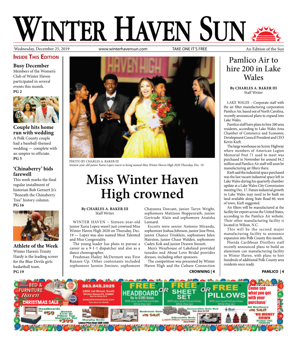 Miss Winter Haven High Crowned