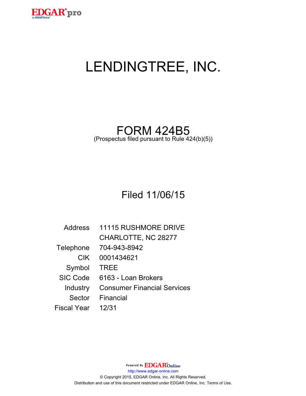 Lendingtree, Inc