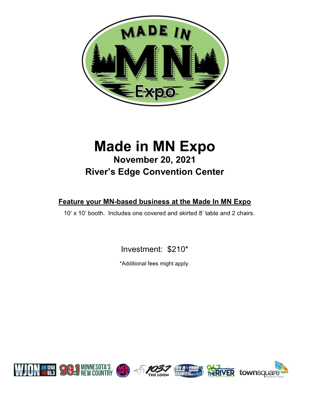 Made in MN Expo November 20, 2021 River’S Edge Convention Center