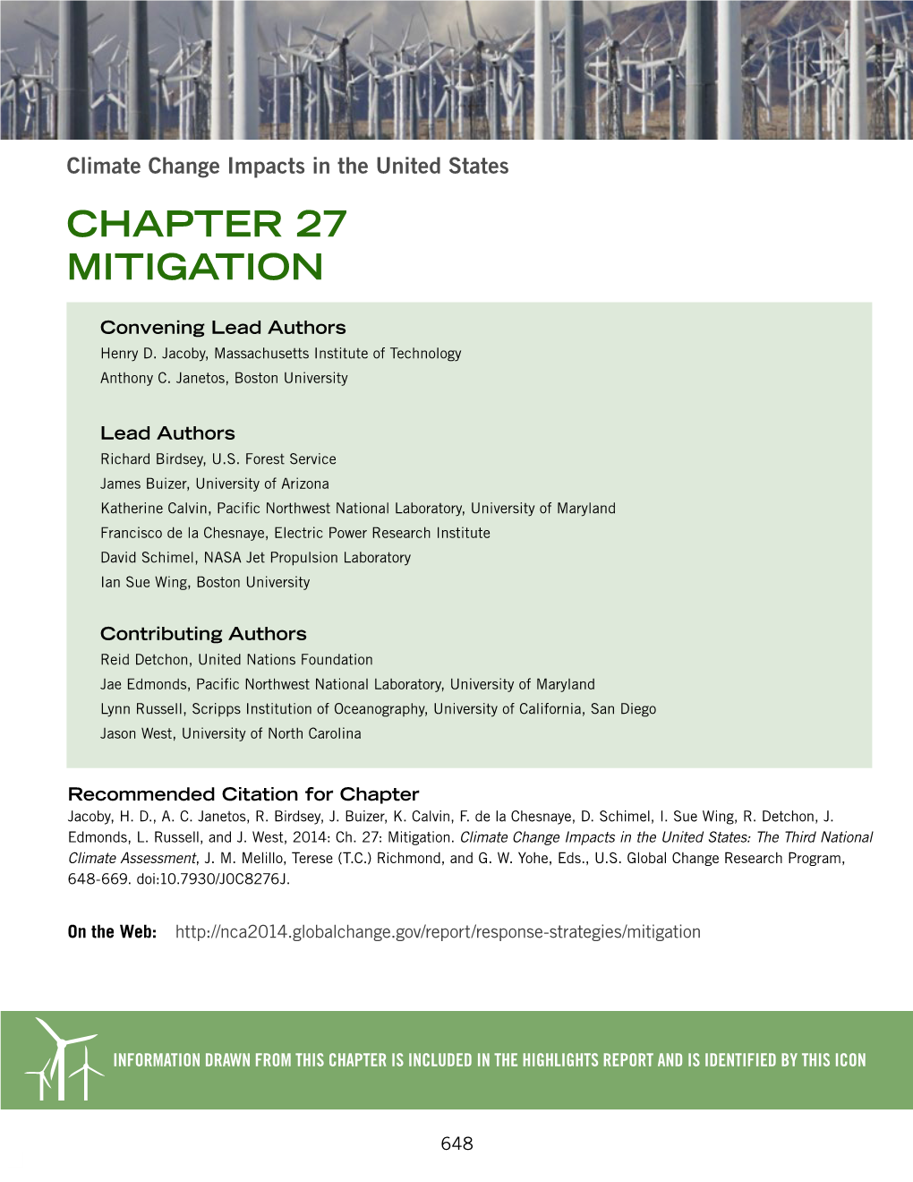 Chapter 27 Mitigation