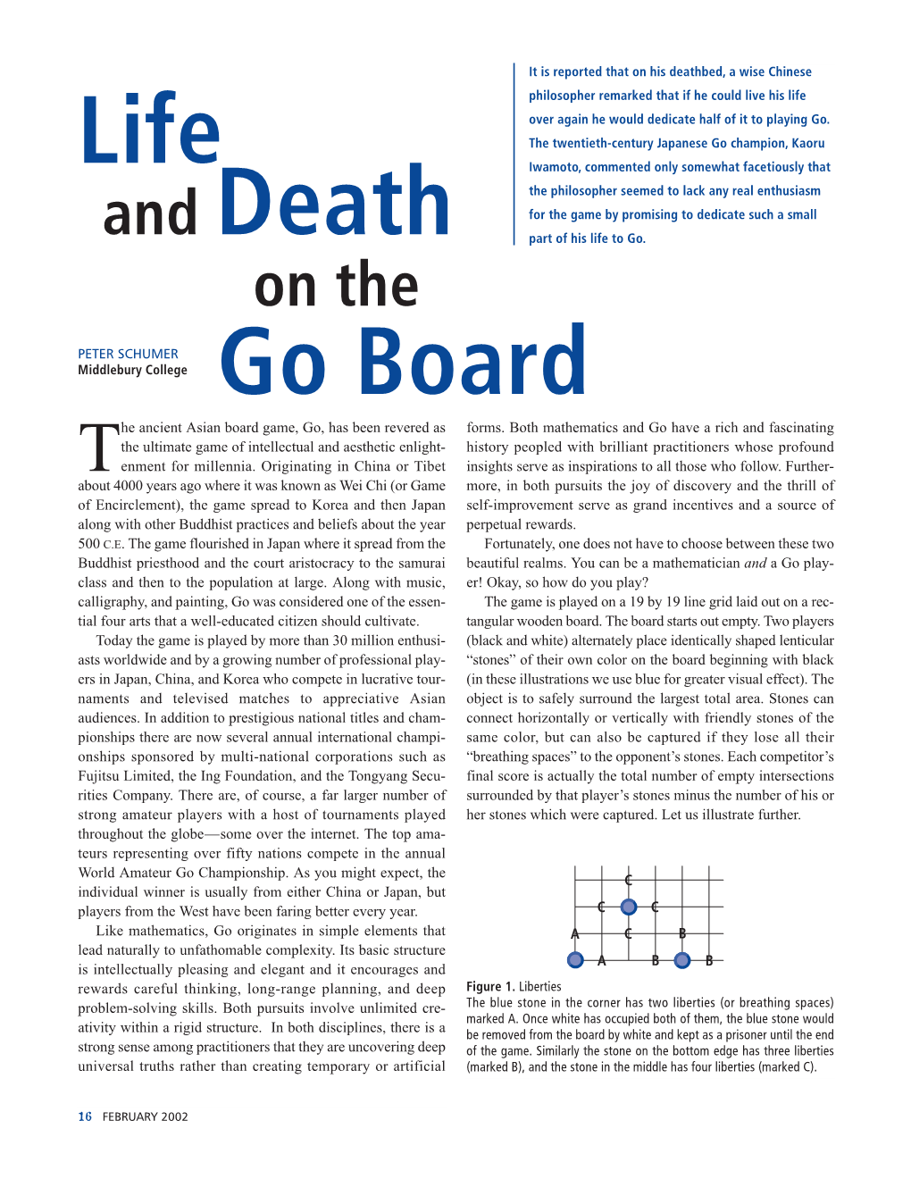 Life and Death on the Go Board