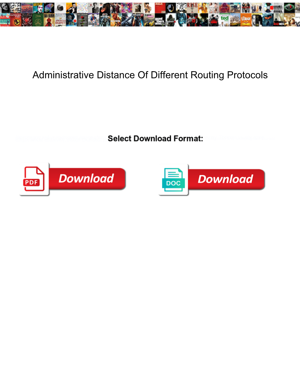 Administrative Distance of Different Routing Protocols