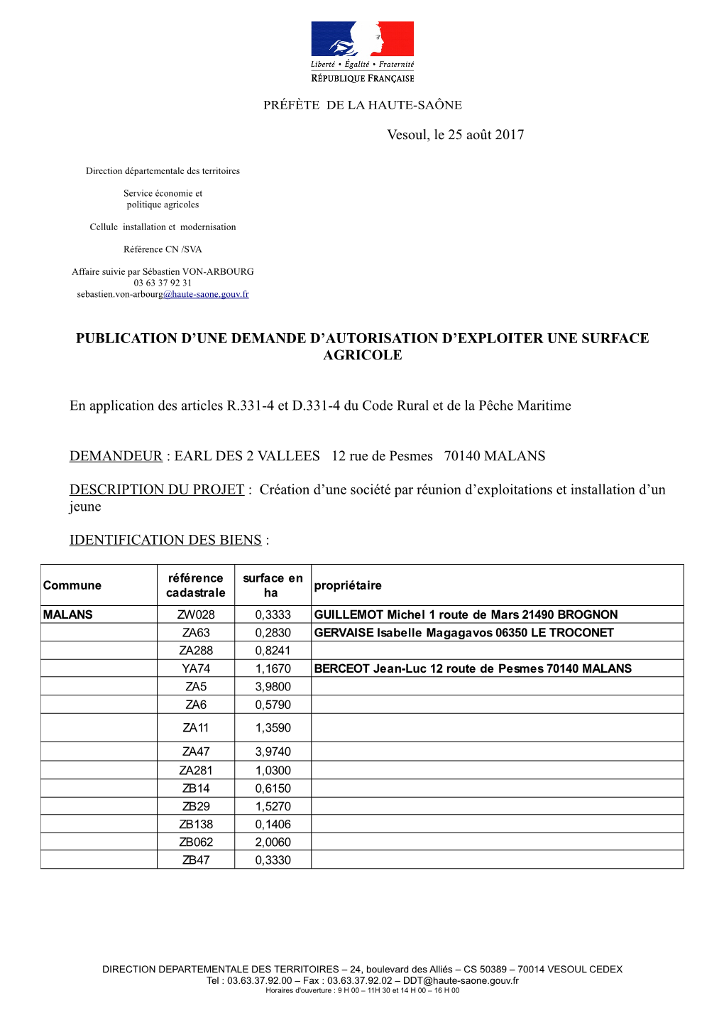 Vesoul, Le 25 Août 2017