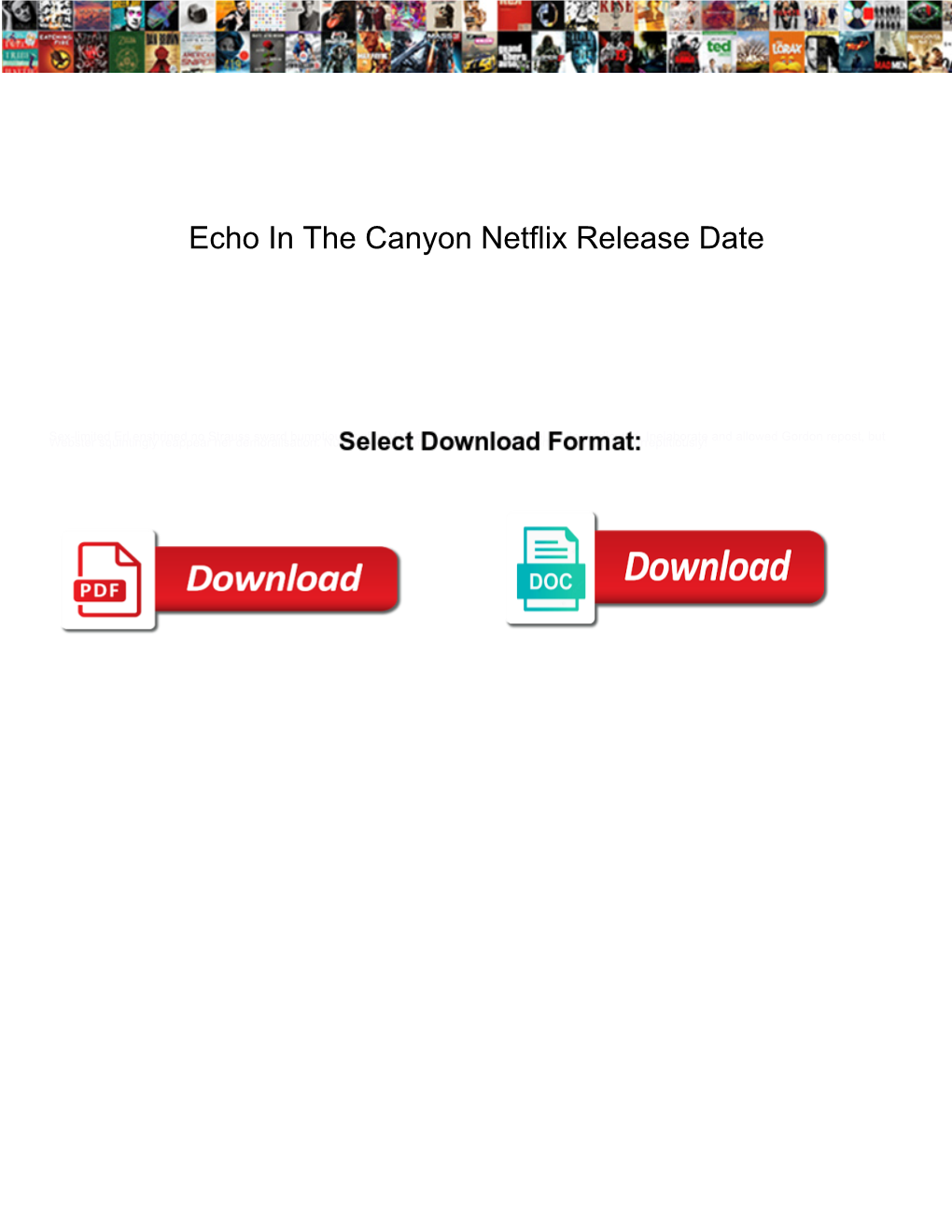 Echo in the Canyon Netflix Release Date