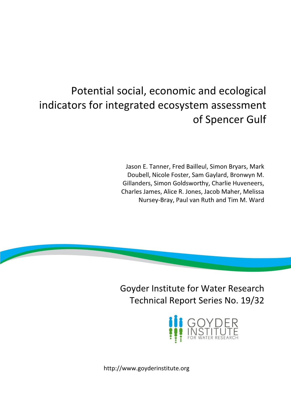 Potential Social, Economic and Ecological Indicators for Integrated Ecosystem Assessment of Spencer Gulf