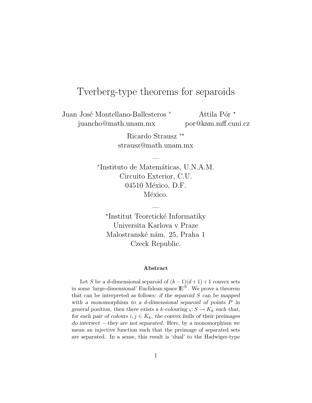 Tverberg-Type Theorems for Separoids