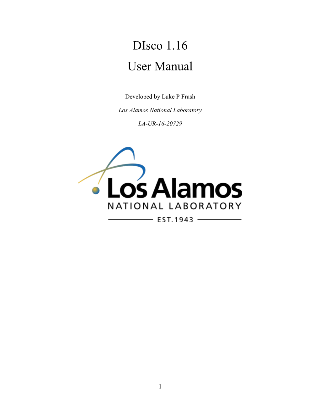 Disco 1.16 User Manual