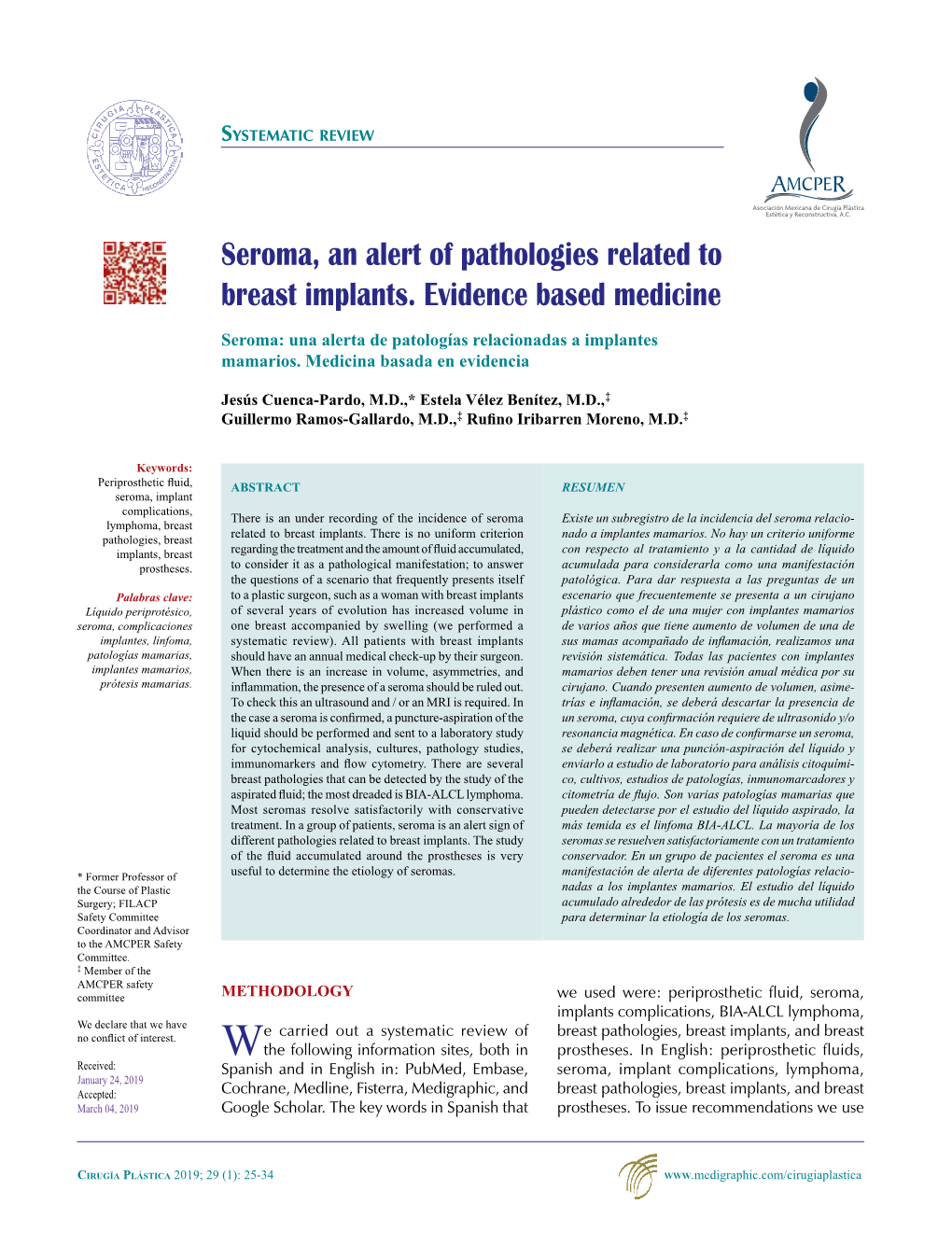 Seroma, an Alert of Pathologies Related to Breast Implants. Evidence Based Medicine