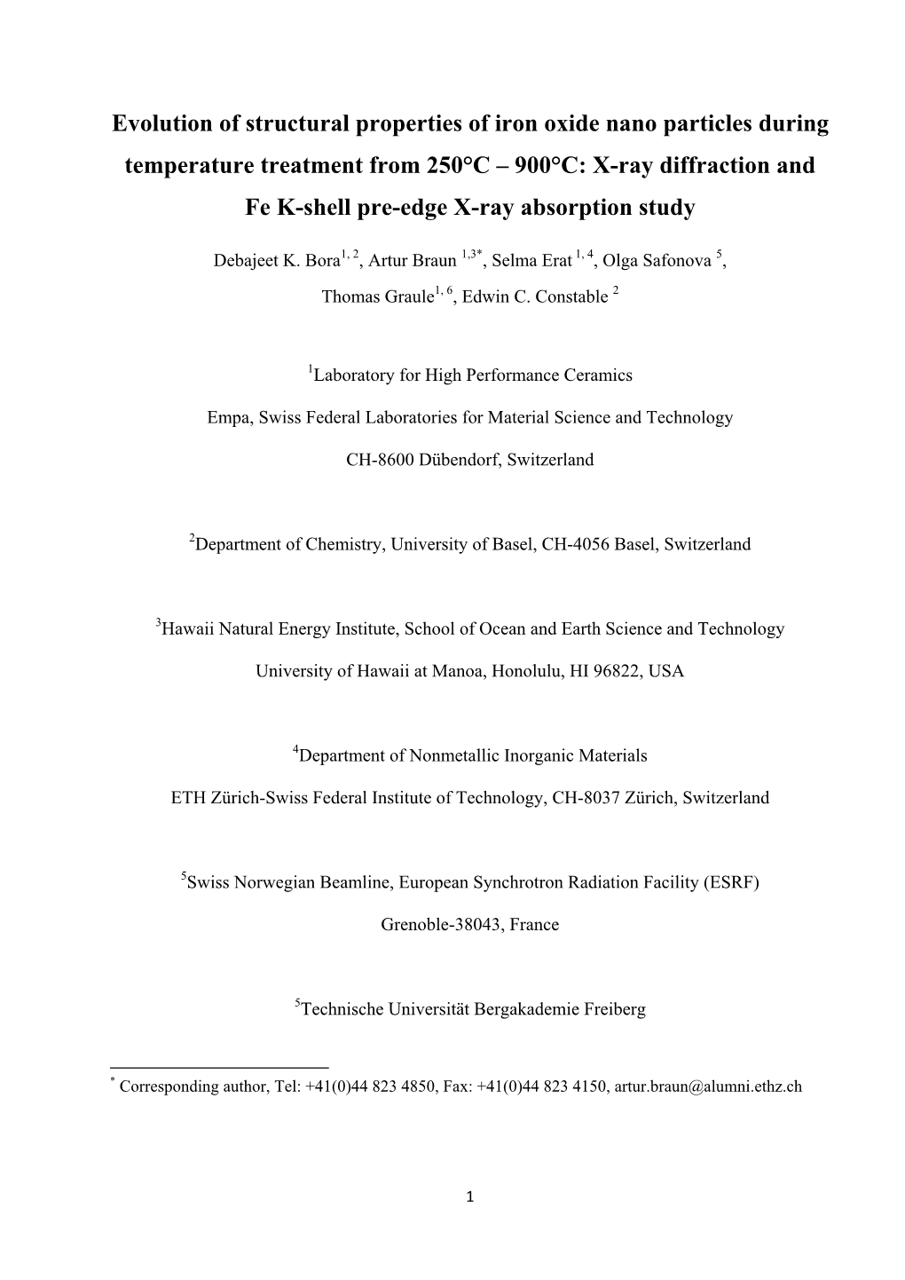 Evolution of Structural Properties of Iron Oxide Nano Particles During