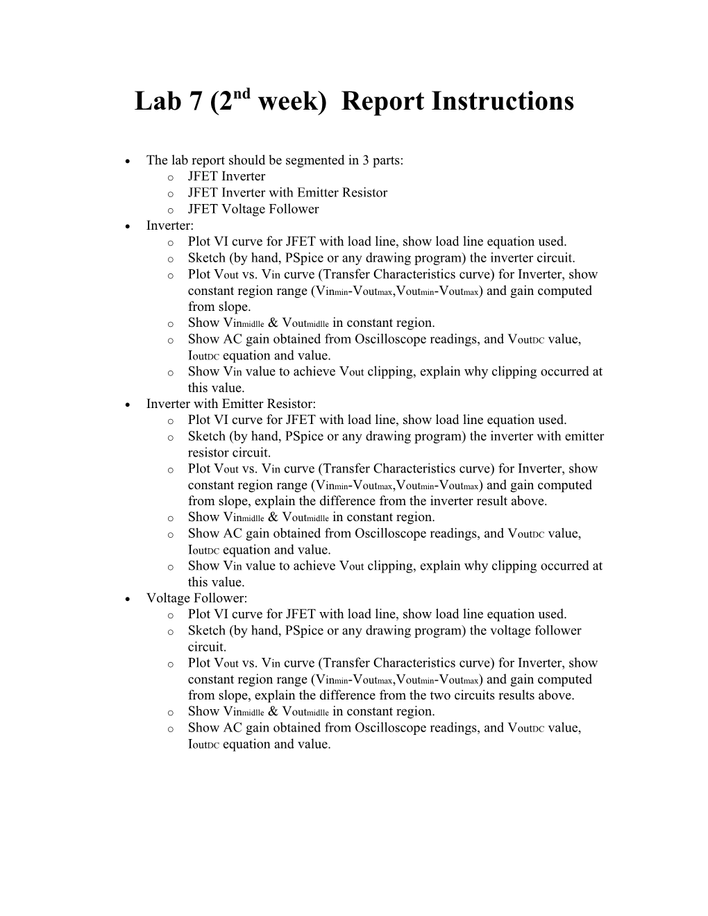 Lab 7 (2Nd Week) Report Instructions