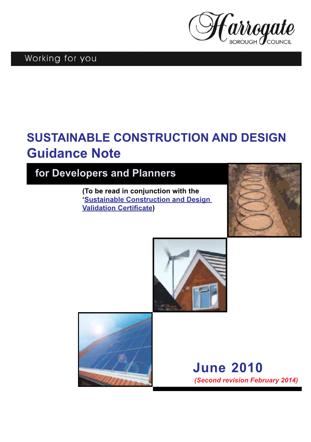 SUSTAINABLE CONSTRUCTION and DESIGN Guidance Note for Developers and Planners