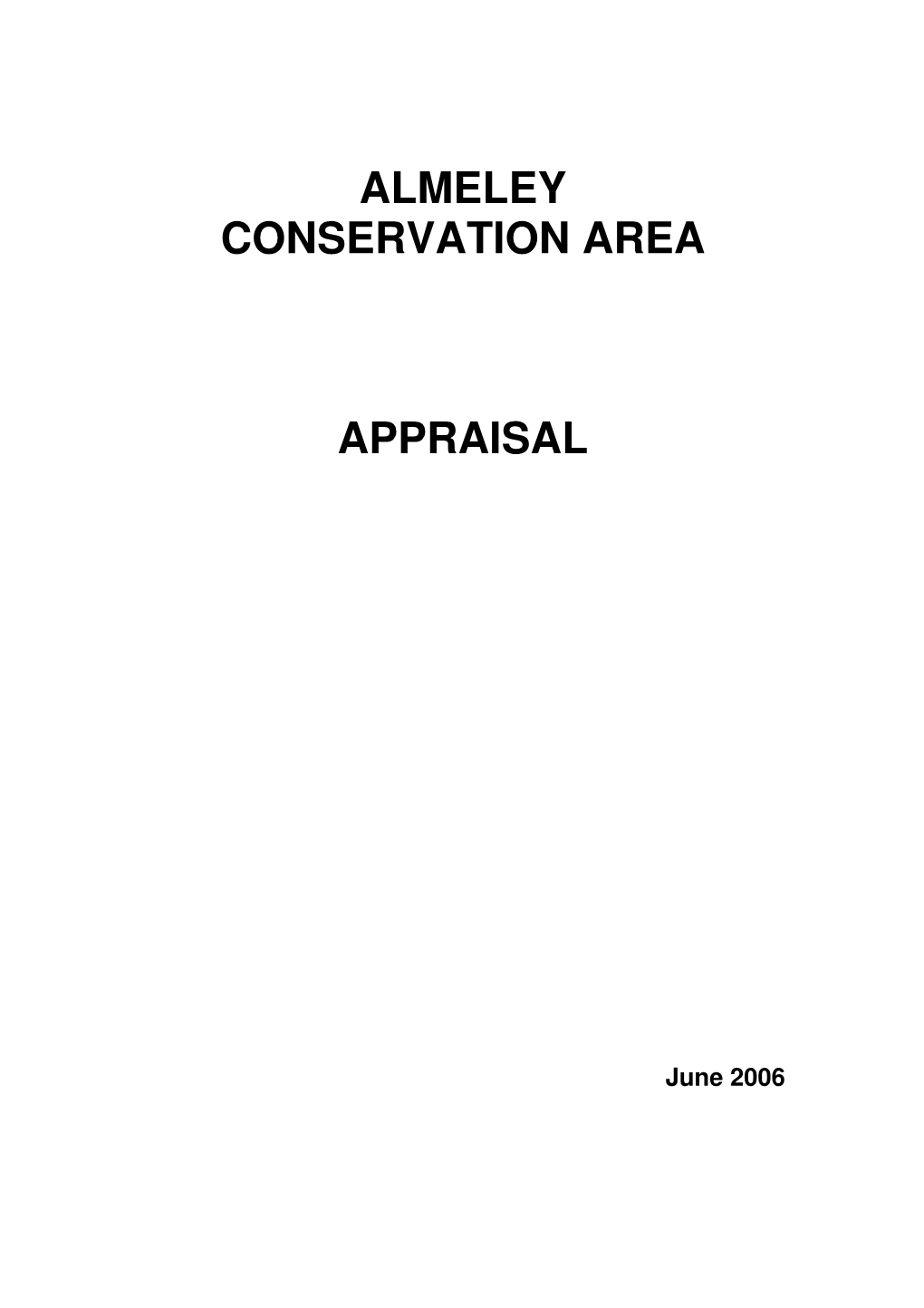 Almeley Conservation Area Appraisal
