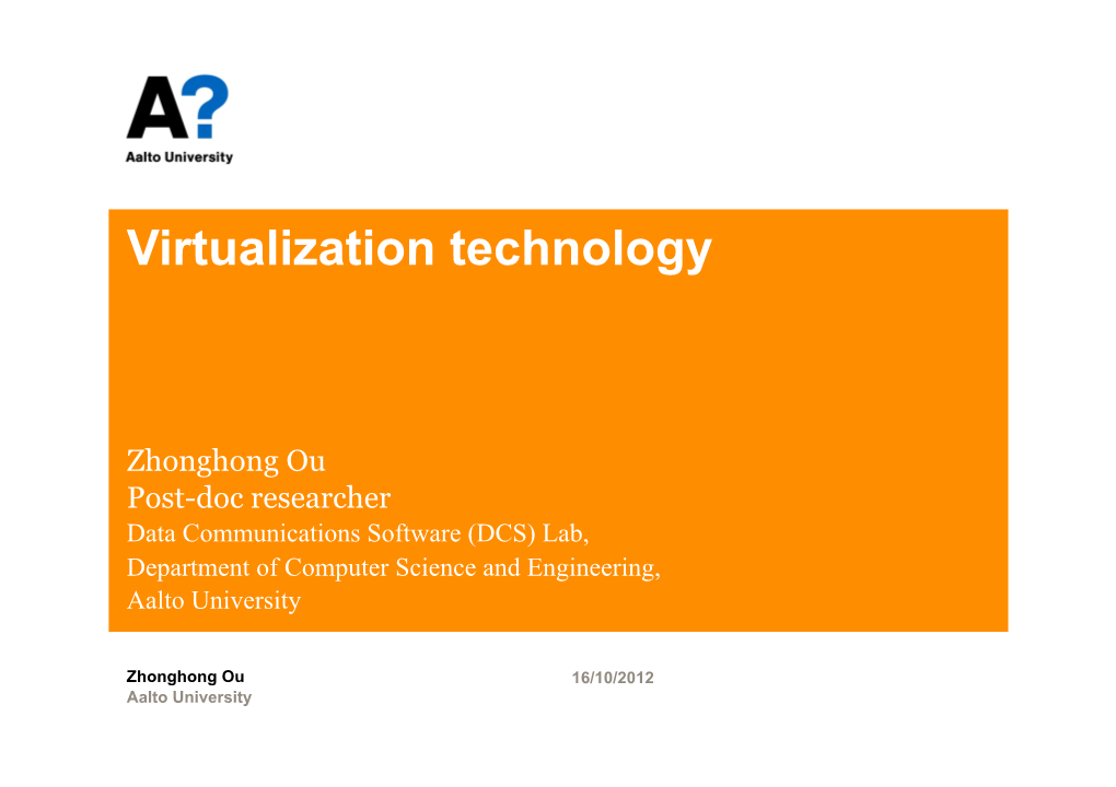 Virtualization Technology