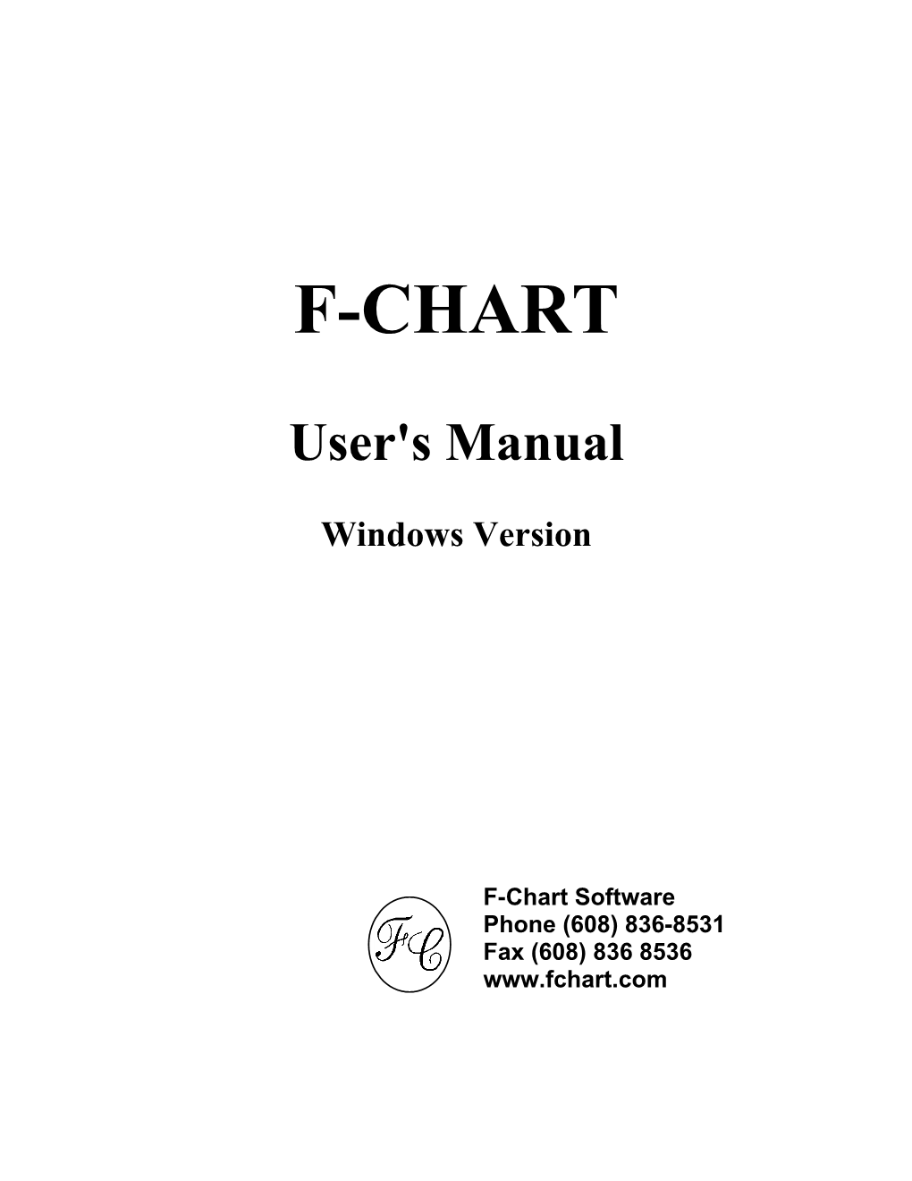 Fchart Program Manual
