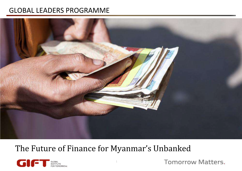 The Future of Finance for Myanmar's Unbanked