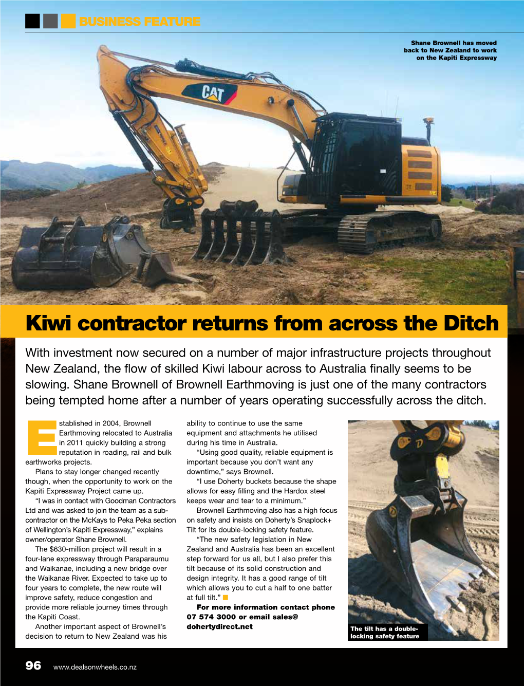 Kiwi Contractor Returns from Across the Ditch