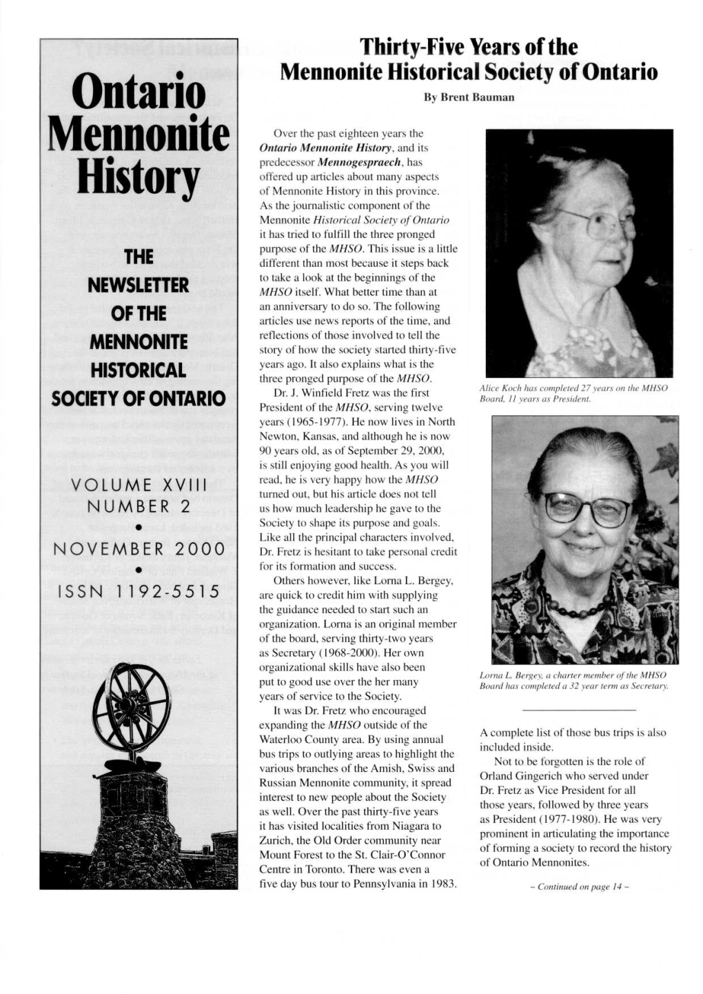 Ontario Mennonite History:Ontmennohistory18-2.Pdf