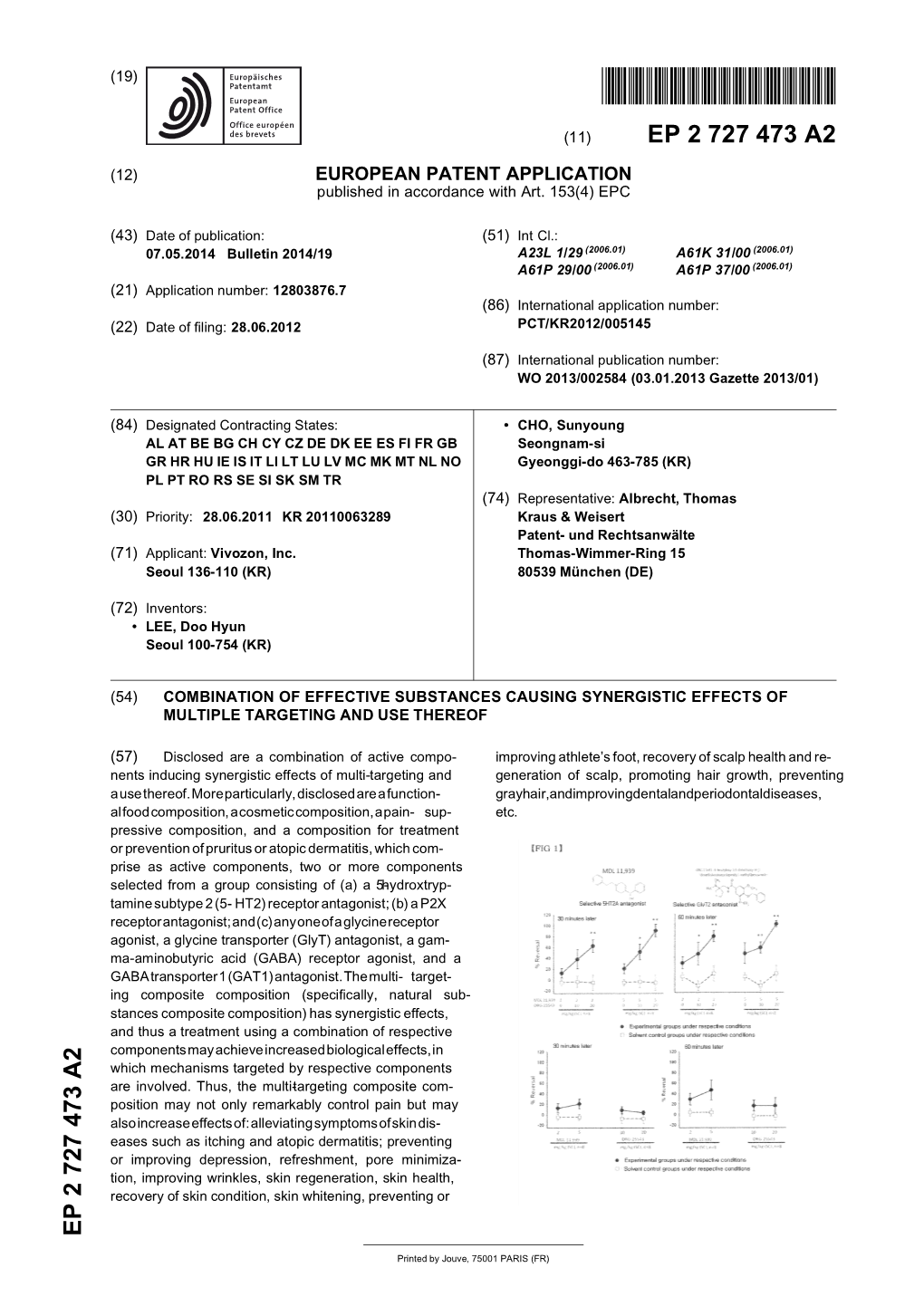 Combination of Effective Substances Causing Synergistic Effects of Multiple Targeting and Use Thereof