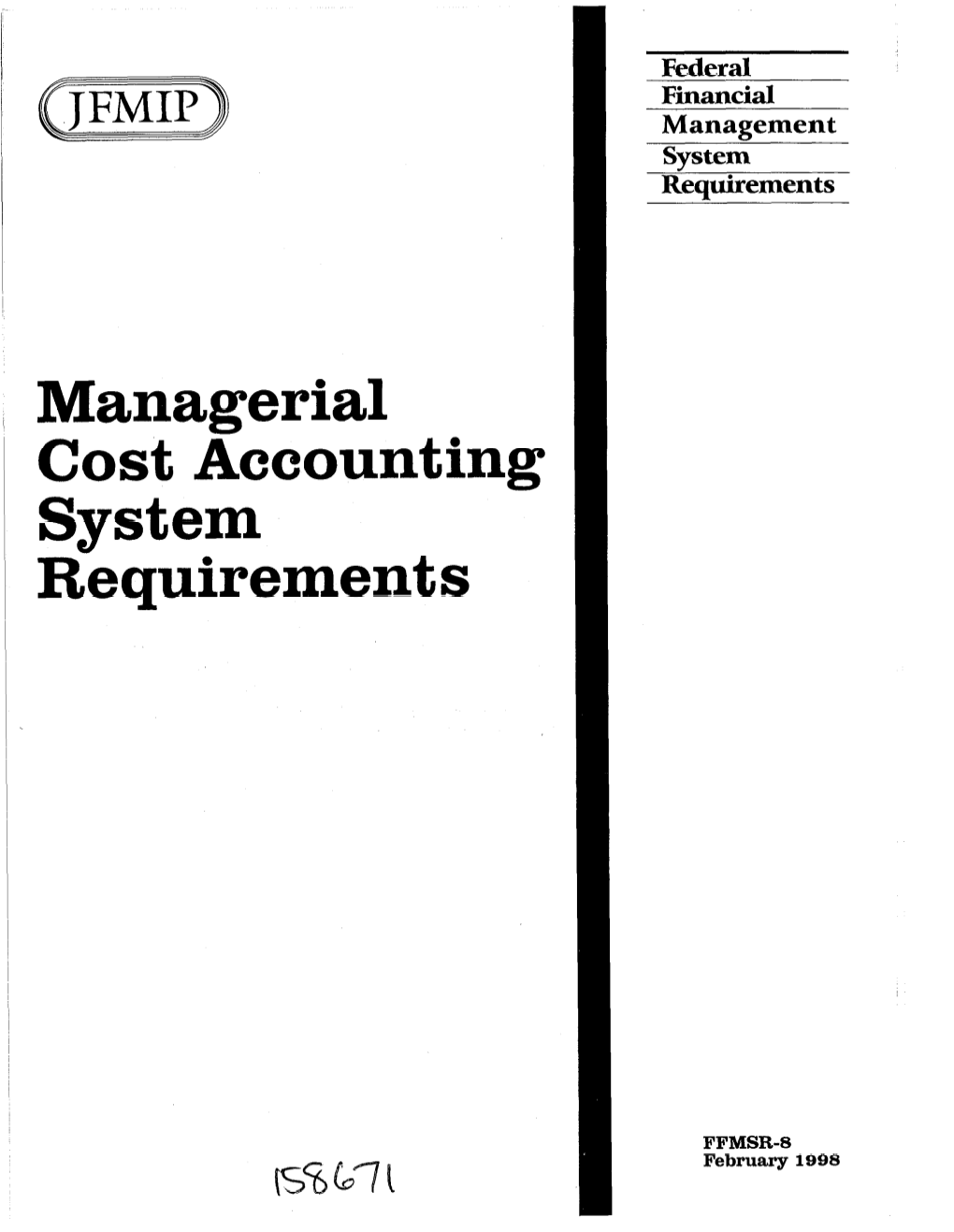 FFMSR-8 Managerial Cost Accounting System Requirements