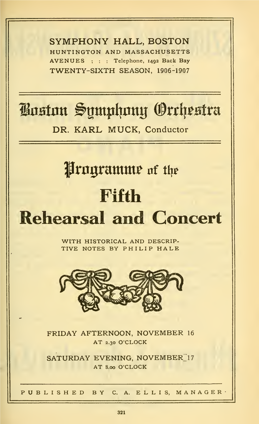 Rehearsal and Concert