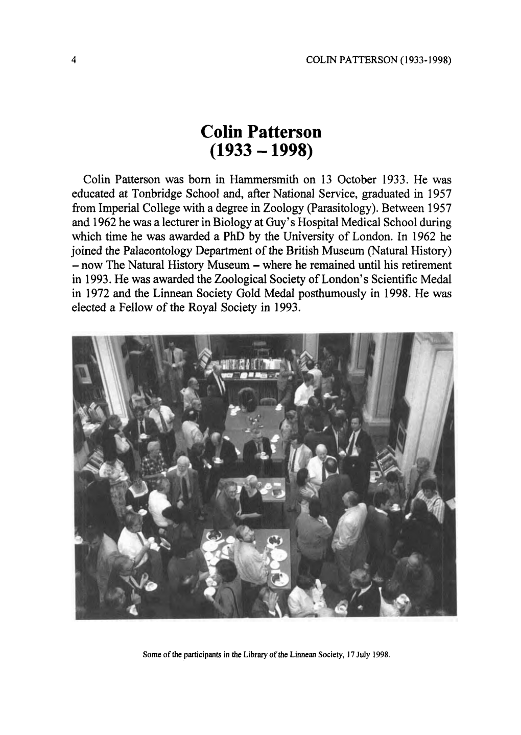 Colin Patterson (1933-1998)