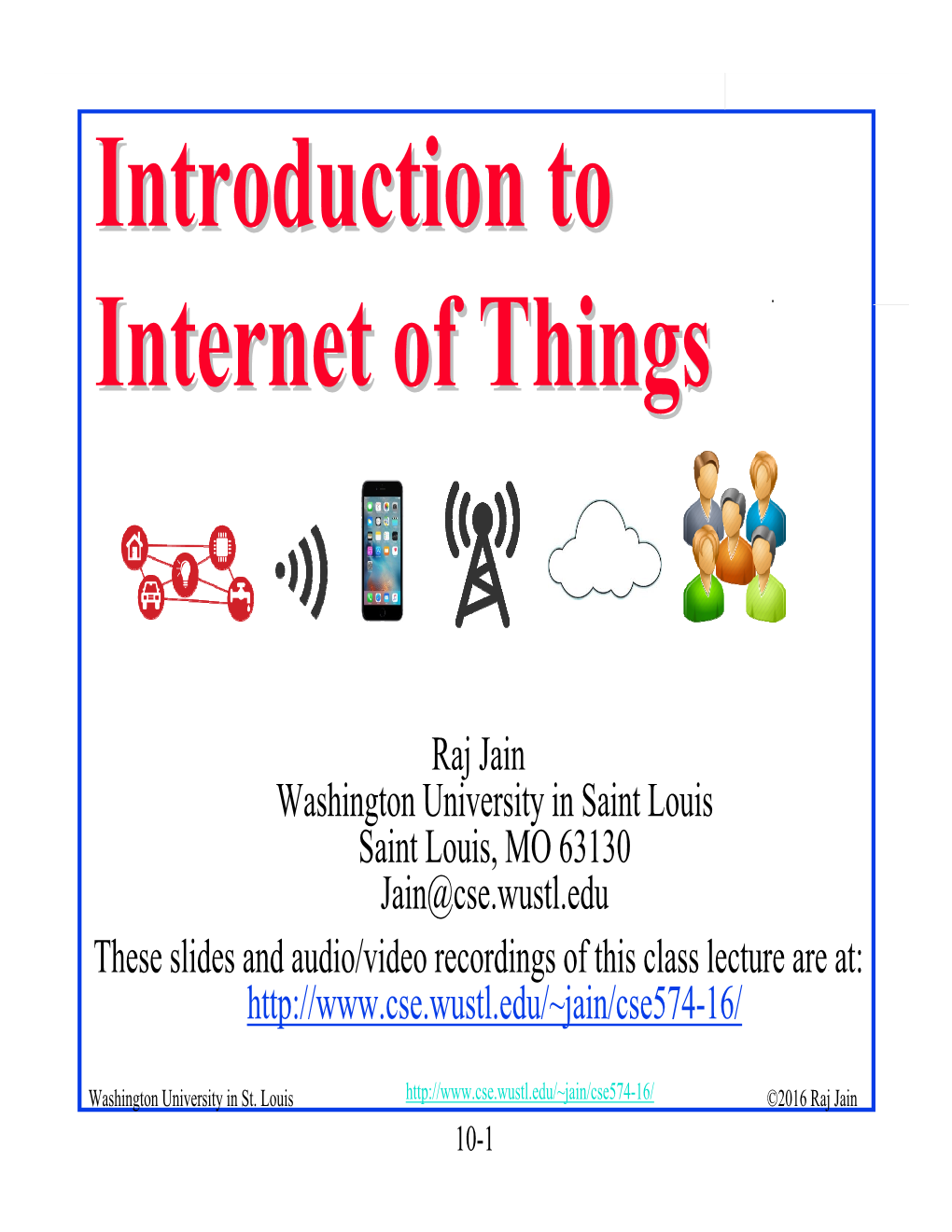 Introduction to Internet of Things