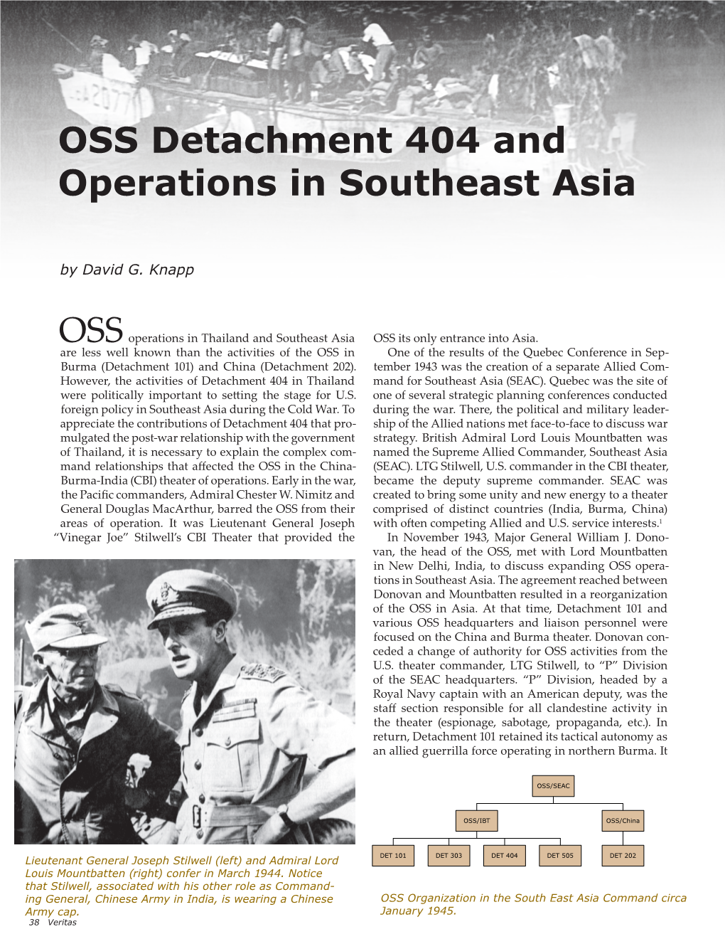 OSS Detachment 404 and Operations in Southeast Asia