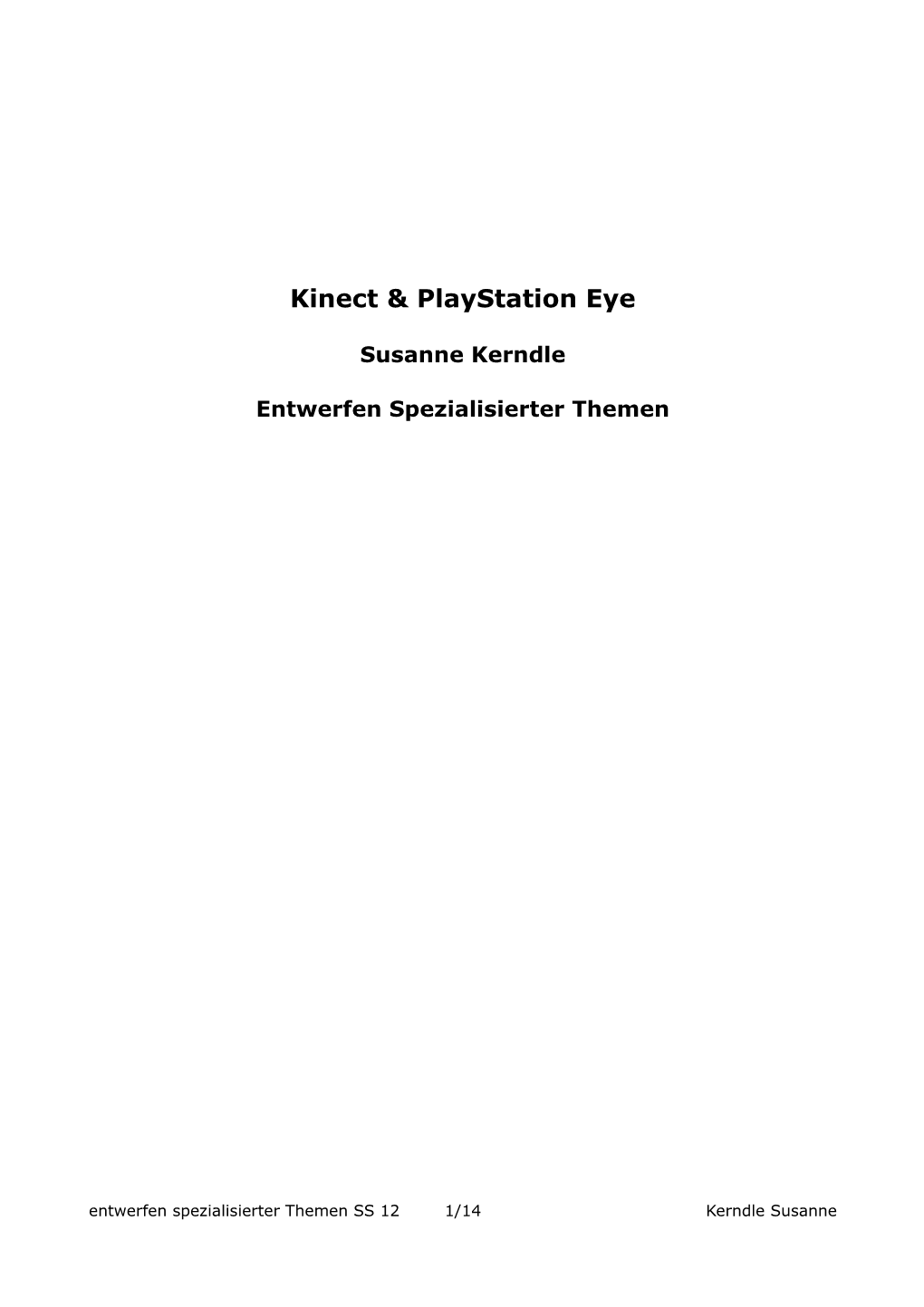 Kinect & Playstation