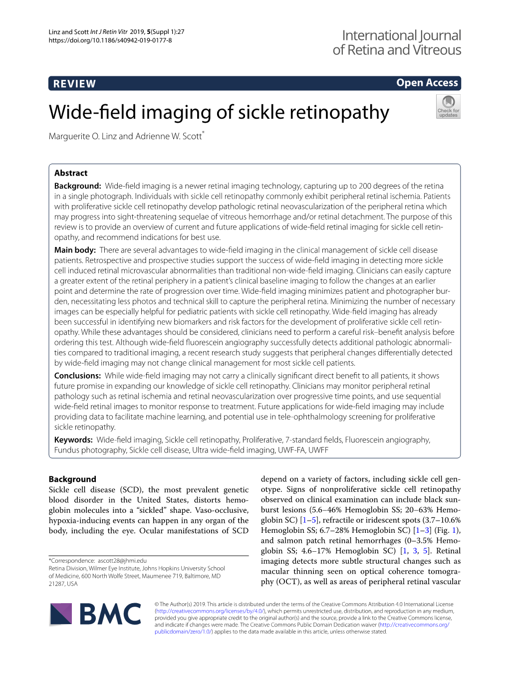 Wide-Field Imaging of Sickle Retinopathy