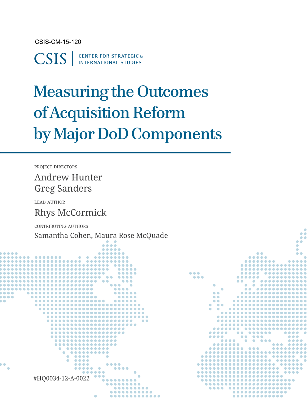 Measuring the Success of Acquisition Reform by Major Dod Components