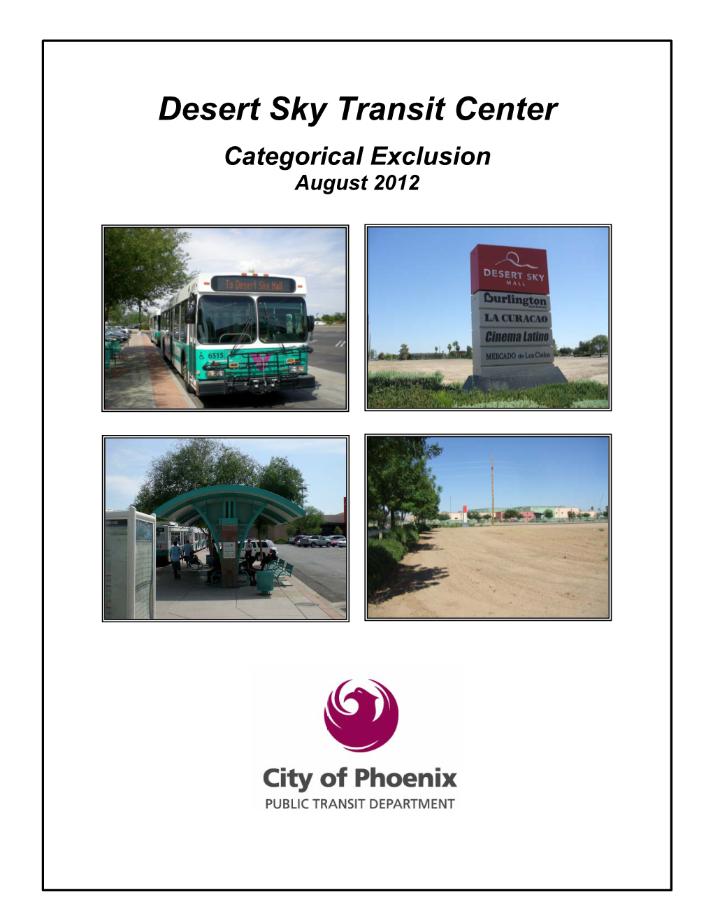 Desert Sky Transit Center Categorical Exclusion August 2012