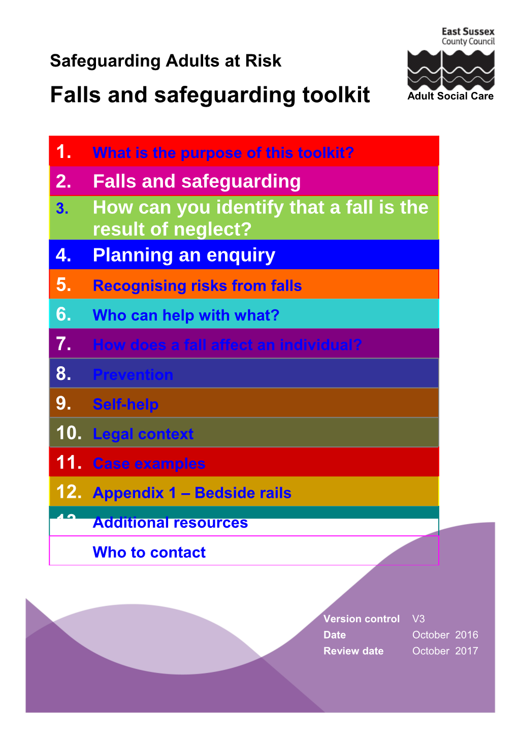 Falls and Safeguarding Toolkit