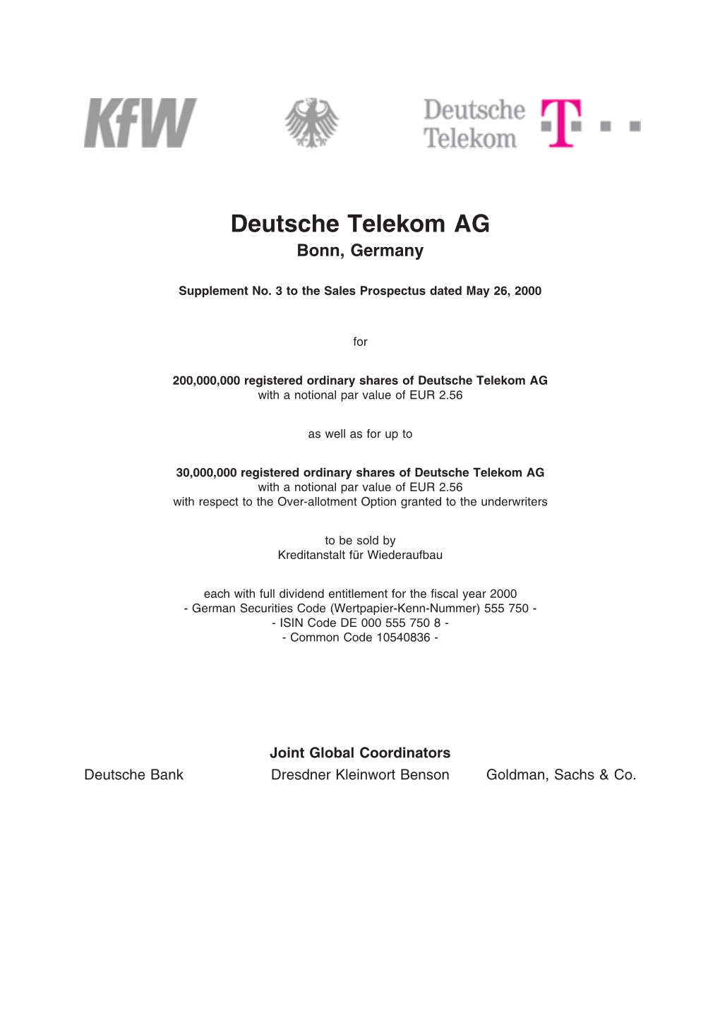 Deutsche Telekom AG Bonn, Germany