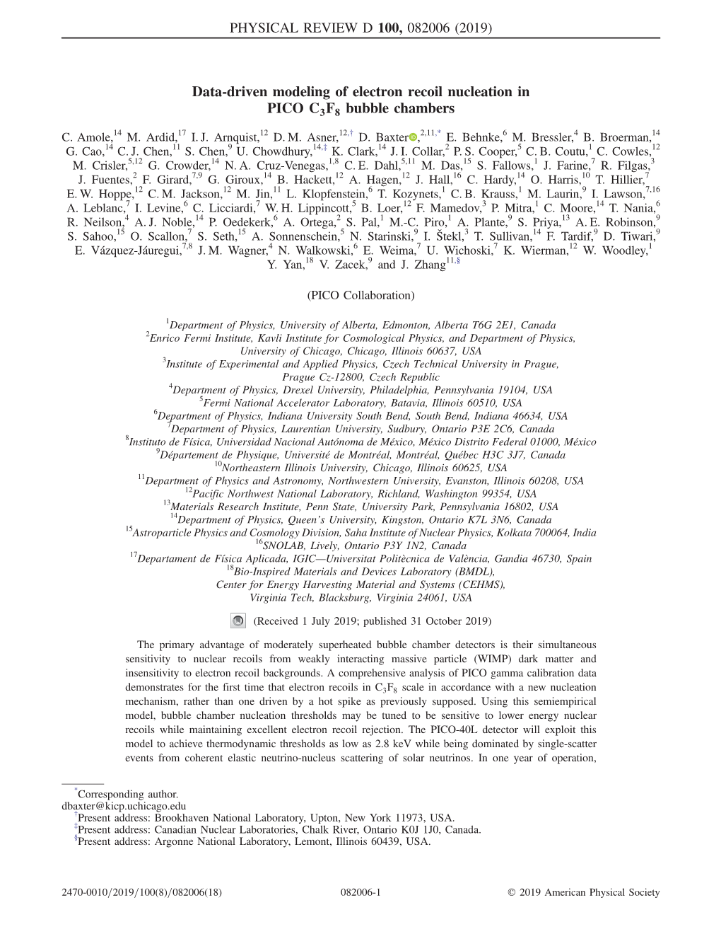 Data-Driven Modeling of Electron Recoil Nucleation in PICO C3F8 Bubble Chambers