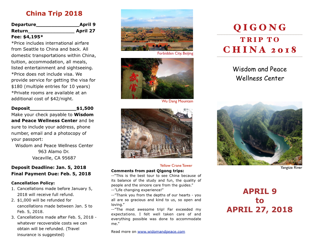 China Qigong Trip 2018