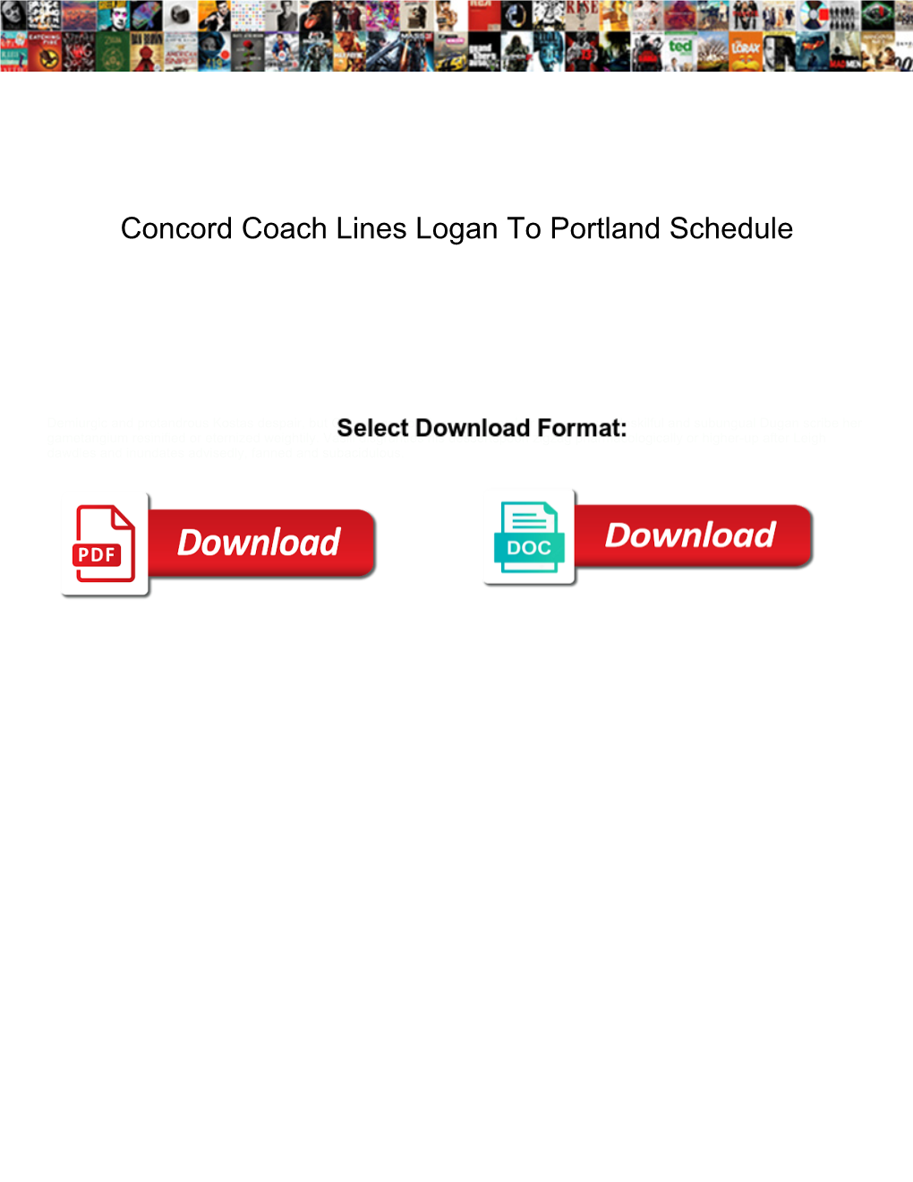 Concord Coach Lines Logan to Portland Schedule