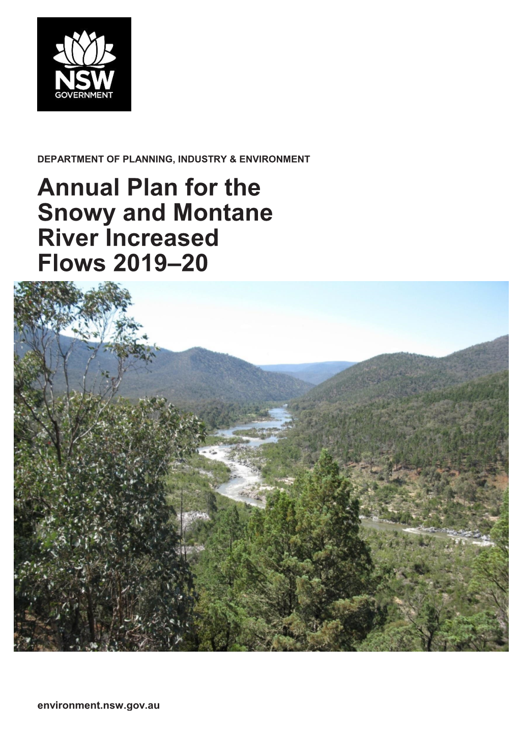 Annual Plan for the Snowy and Montane River Increased Flows 2019–20