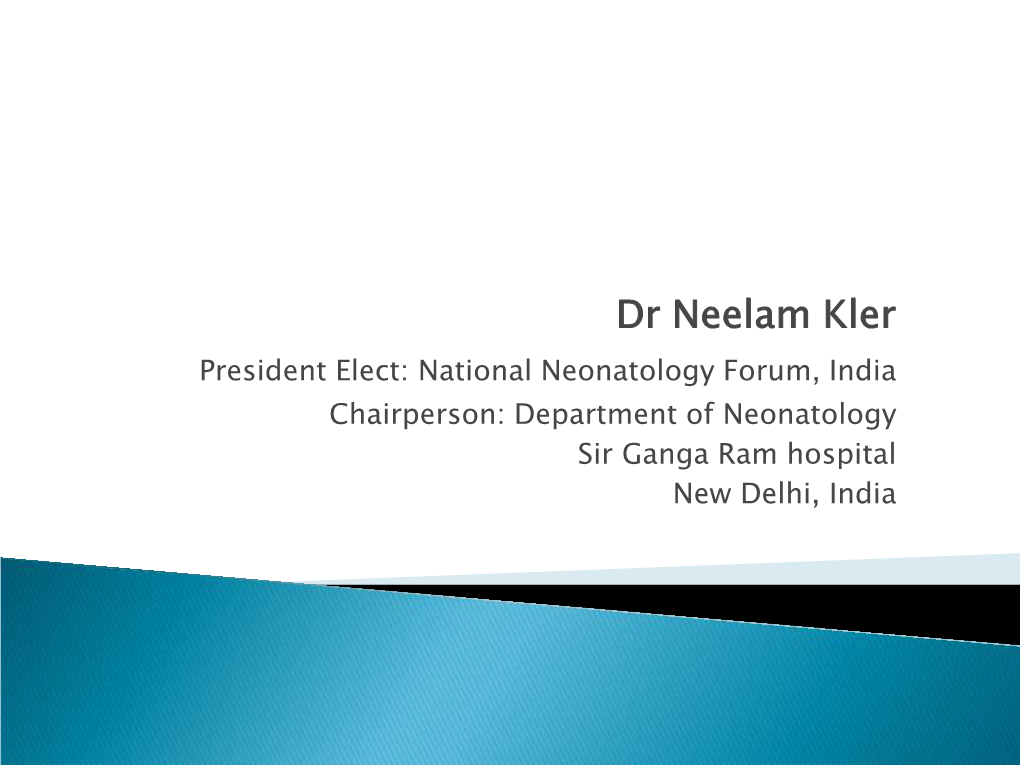 Dr Neelam Kler