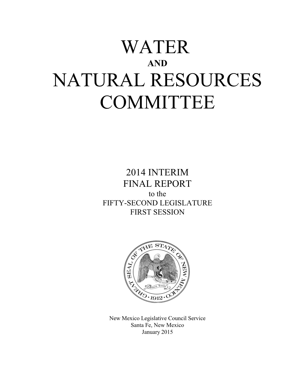 Water Natural Resources Committee