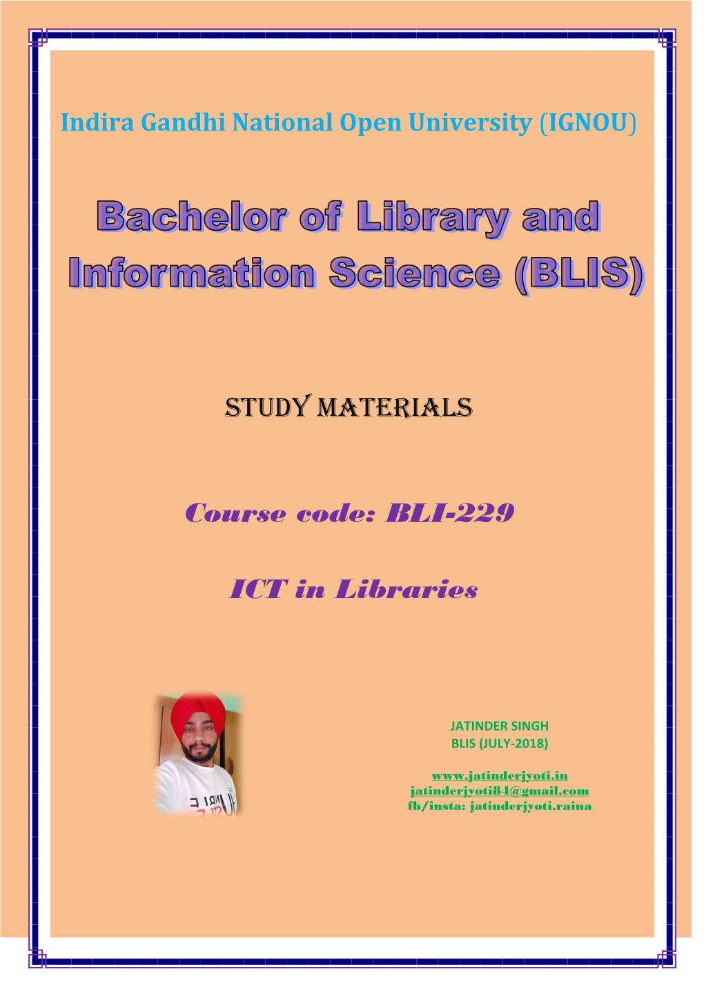 BLI-229 ICT in Libraries