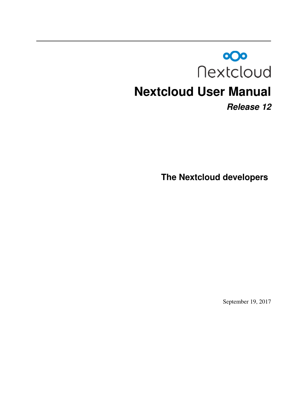 Nextcloud User Manual Release 12