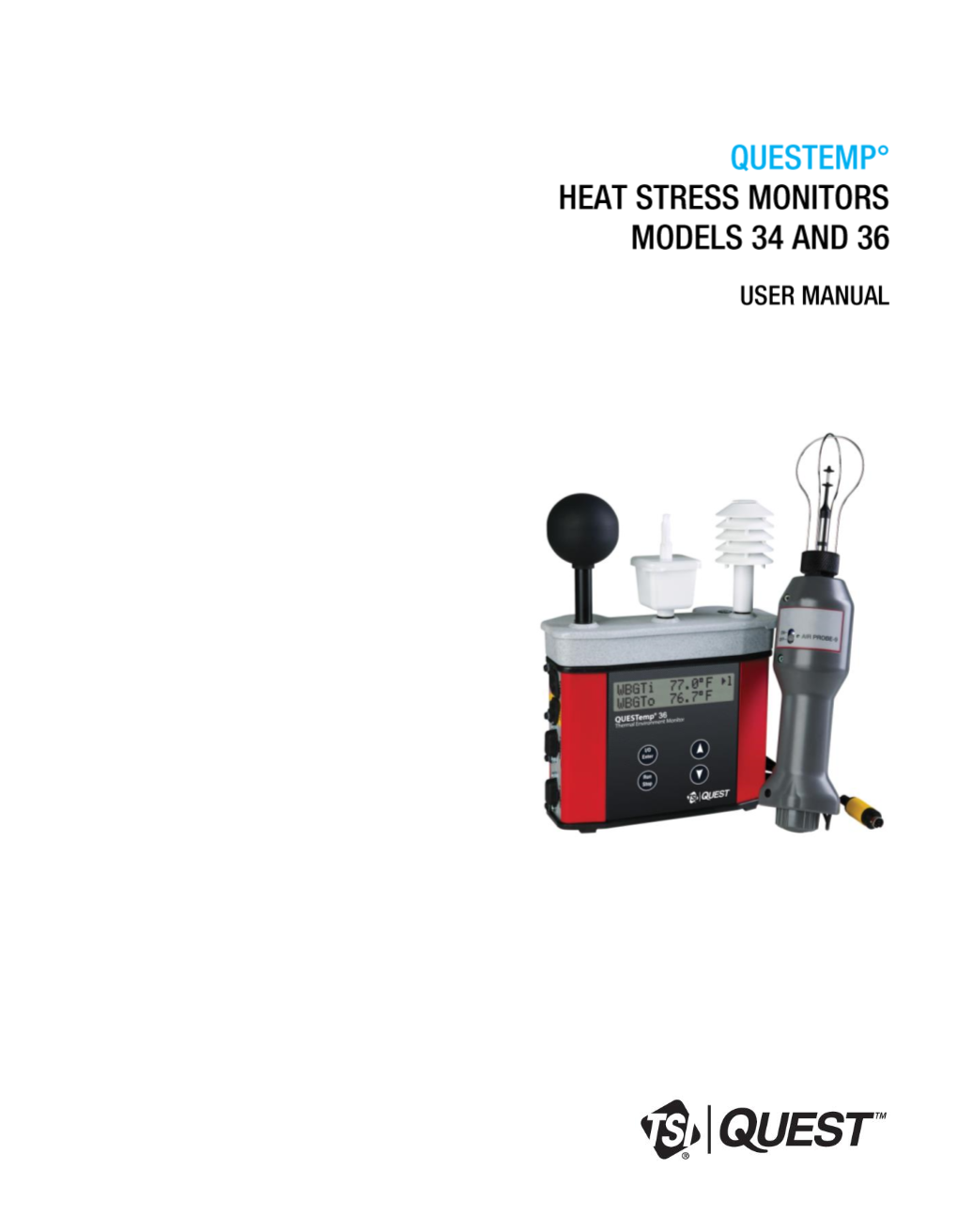 Questemp Heat Stress Monitors Models 34 and 36 User Manual