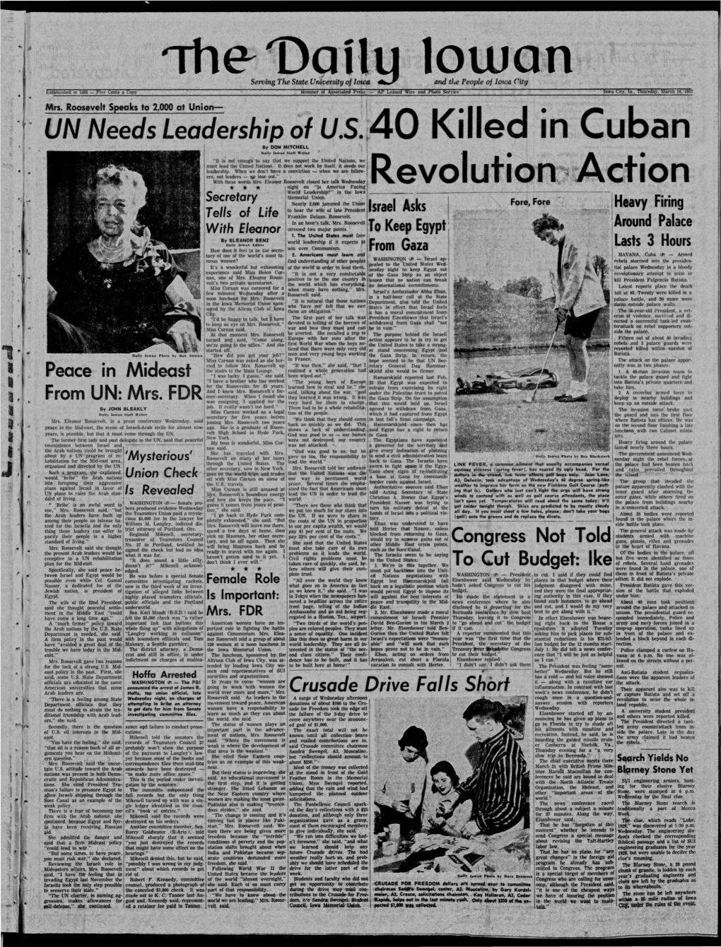 Daily Iowan (Iowa City, Iowa), 1957-03-14
