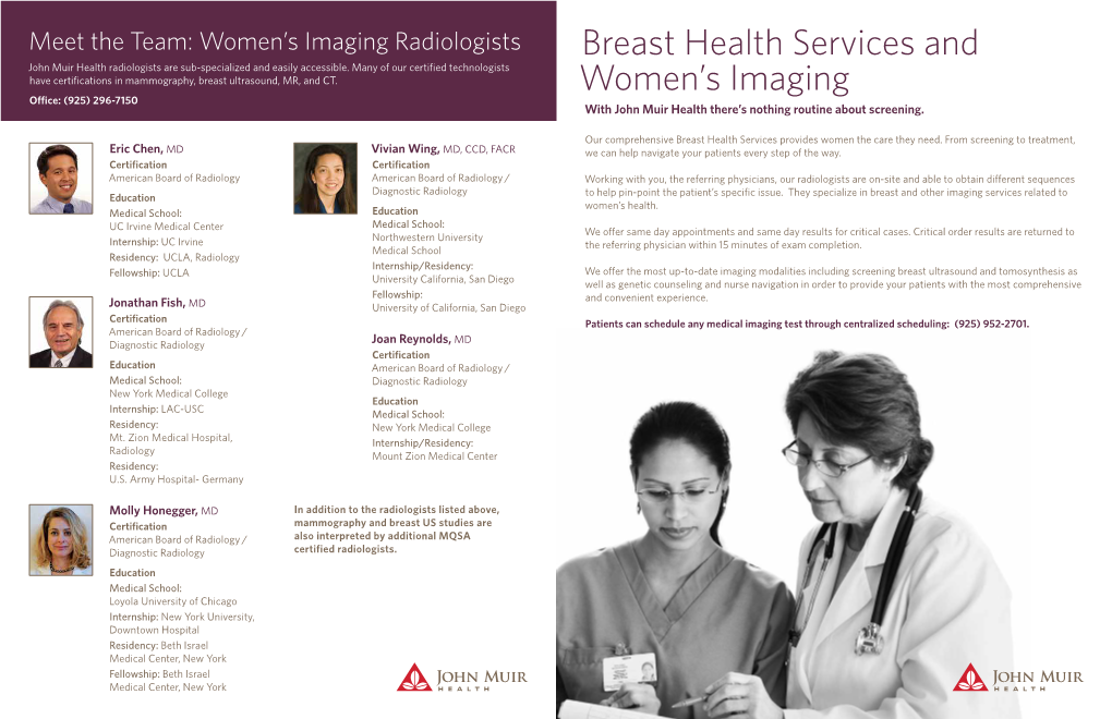 Breast Health Services and Women's Imaging