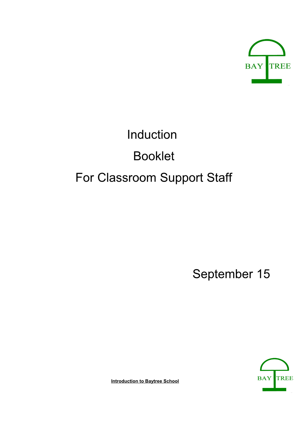 For Classroom Support Staff