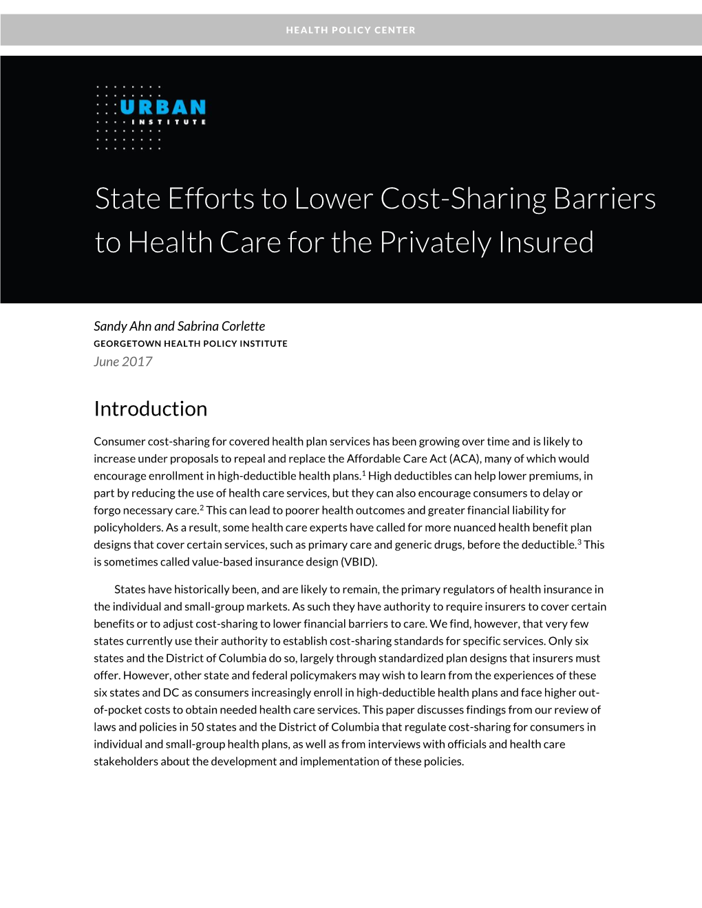 State Efforts to Lower Cost-Sharing Barriers to Health Care for the Privately Insured